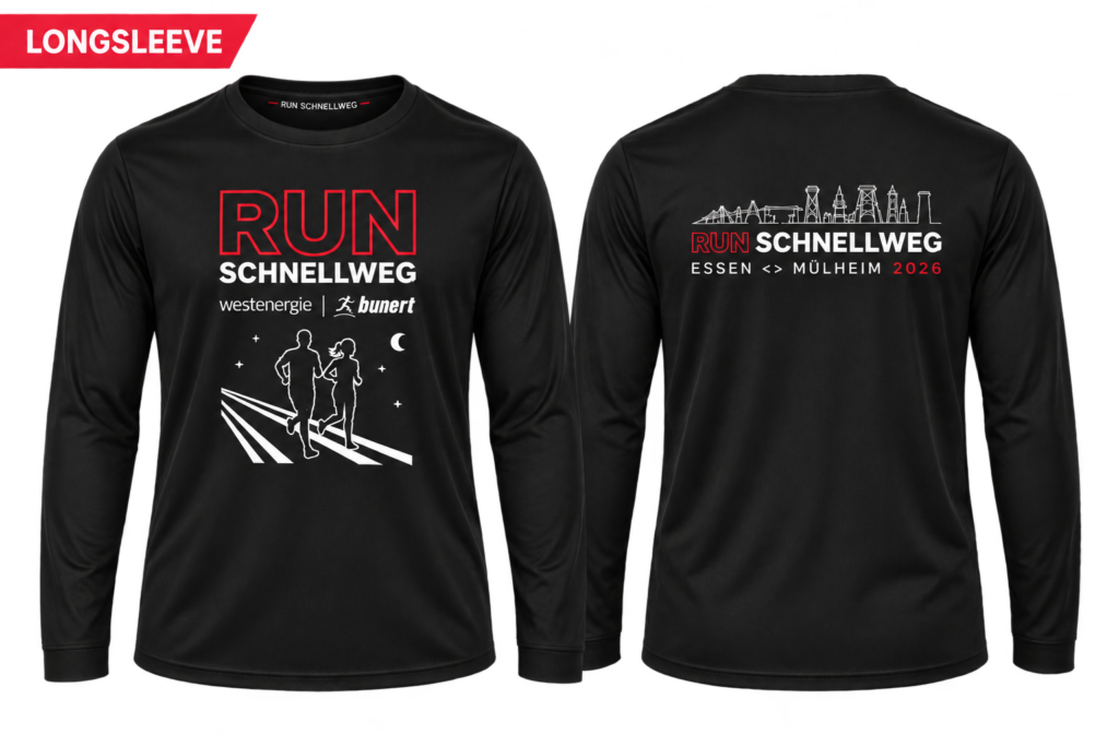 Longsleeve des RUNschnellweg 2026, Vorder- und Rückseite